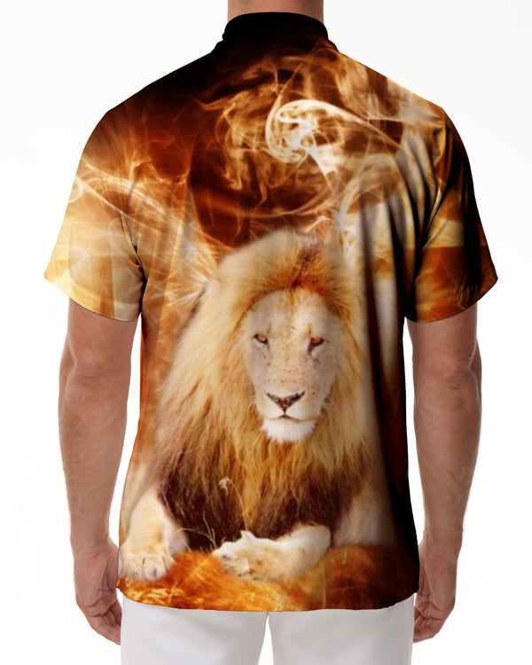 
Daily Outdoor Street Men's Shirt Animal Lion Pattern Print Short Sleeve Clothing Apparel Fashion Casual Soft
                