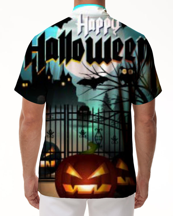 
Forest Castle Halloween Hawaiian Shirt Button Short Sleeve Beach Shirt Mens Beach Party
                