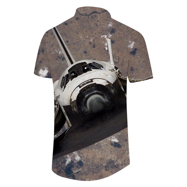 
Flying Up Hawaiian Casual Men's Short Sleeve Shirt Graphic Button Top Space Astronaut Costume
                