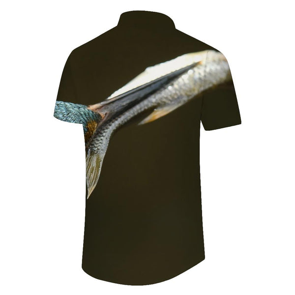 
Mens Short Sleeve Button Down Shirt Animal Hunting Food Print Shirt Work Shirt Tops For Office Travel
                