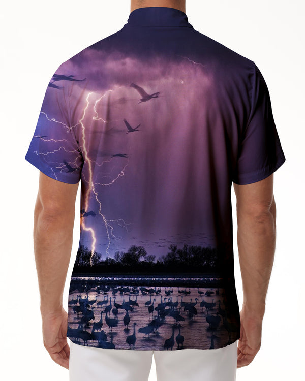 
Lightning Thunder Summer Casual Printed Button Short Sleeve Beach Shirt Men's Shirts Fun
                