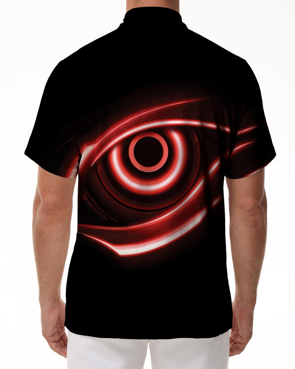 
Retro Printed Short Sleeve Hawaiian Shirt Men Breathable Loose Clothes Summer Regular Style Short Sleeve Shirt Art Black Eyes
                