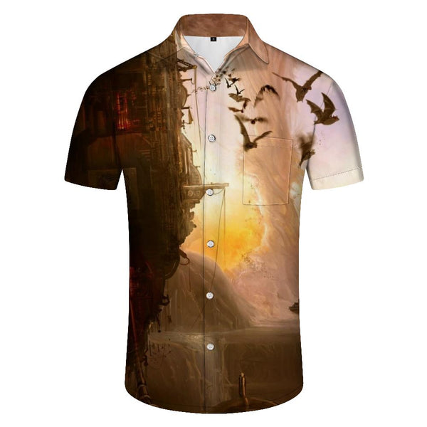 
Fantasy Beautiful Movie Scenery Hawaiian Shirt Men's Summer Beach Casual Shirt Short Sleeve Button
                