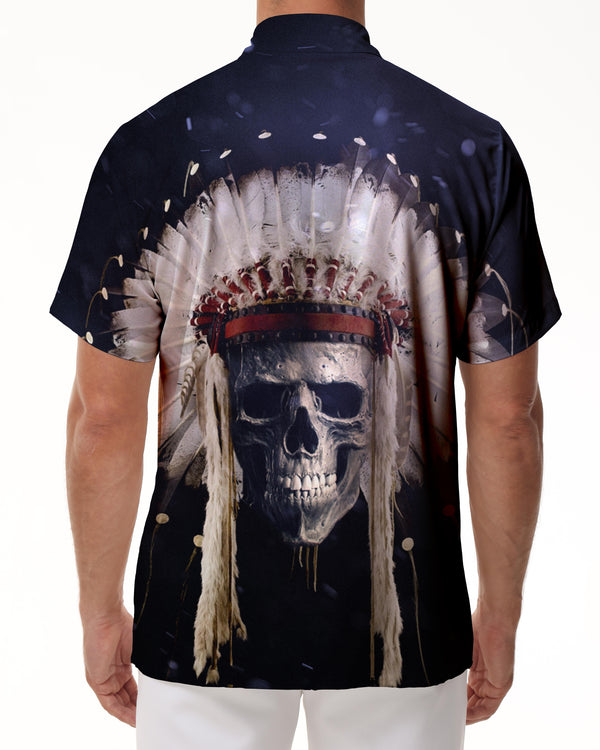 
Fun New Casual Hawaiian Button Men's Shirt Short Sleeve Clothing Print Skull Black
                