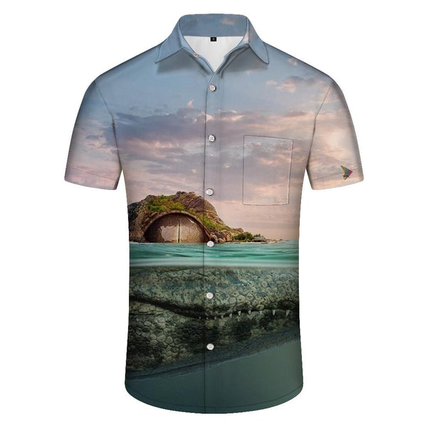 
Personalized Hawaiian Shirt Mens Printed Pattern Button Short Sleeve Beach Shirt Croc
                