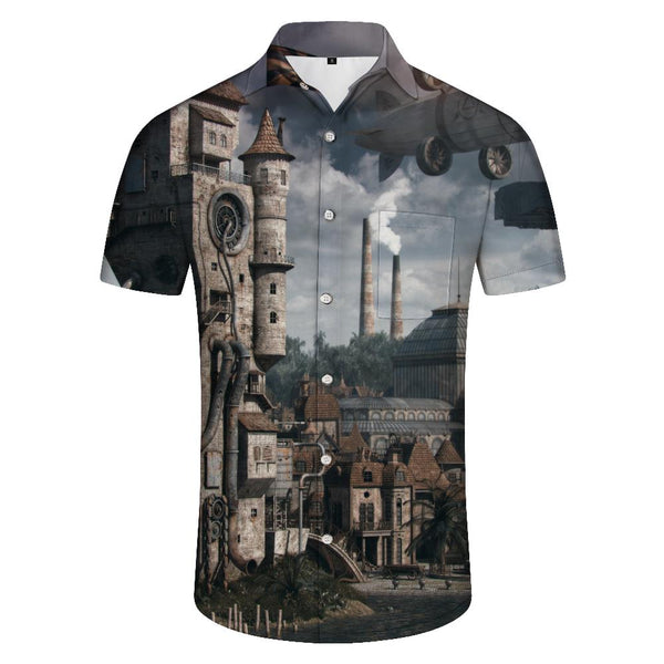 
Men's Fashion Hawaiian Shirt Casual 3D Printed Shirt Summer Loose Short Sleeve Top Button Beach Shirt Trendy Lapel
                