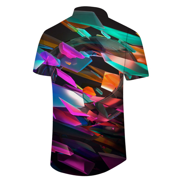 
Visual Chaos Colorful Hawaiian Men's Shirt Creative Seaside Summer Art Halo Dye Shirt Print Fashion Short Sleeve Casual Beach Button Holiday Party Vacation
                