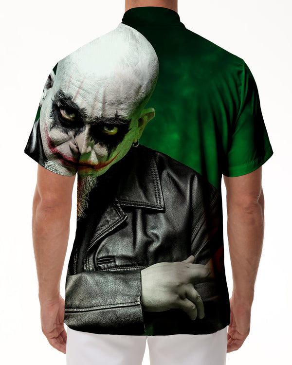 
DJ atmosphere clown horror pattern men's 3D digital printing casual loose daily street fashion breathable Hawaii four seasons tropical beach seaside short-sleeved shirt
                