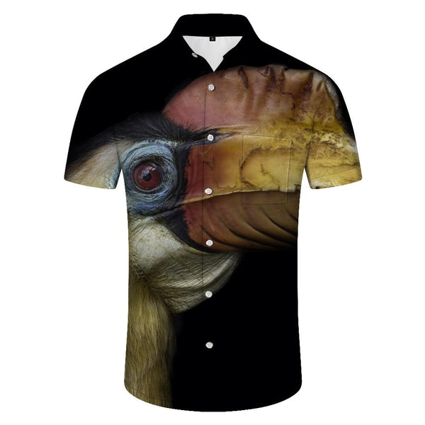 
Personalized Abstract Rap Style Bird Shirt Men Pocket Loose Classic Fashion Casual Hawaiian Tropical Button Lapel Short Sleeve Black
                