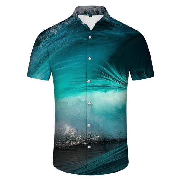 
Undersea Men's Ocean Scenery Shirt Graphic Button Top Hawaiian Casual Short Sleeve Shirt
                