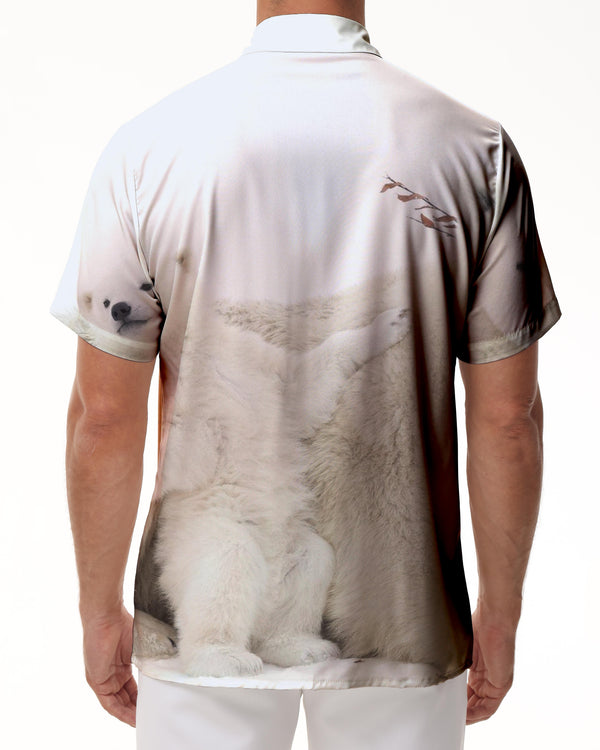 
Hunter Ice Animal Hawaiian Shirt White Polar Bear Men's Casual Button Short Sleeve Pattern Daily
                