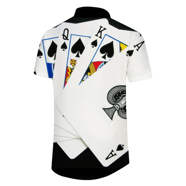 
Poker men's fun Hawaiian shirt short sleeve men's casual comfortable breathable loose daily street outdoor fishing
                