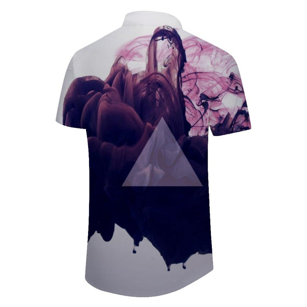 
Art Purple Triangle Tree Tropical Short Sleeve Button-Down Beach Shirt Mens Hawaiian Shirt Purple
                