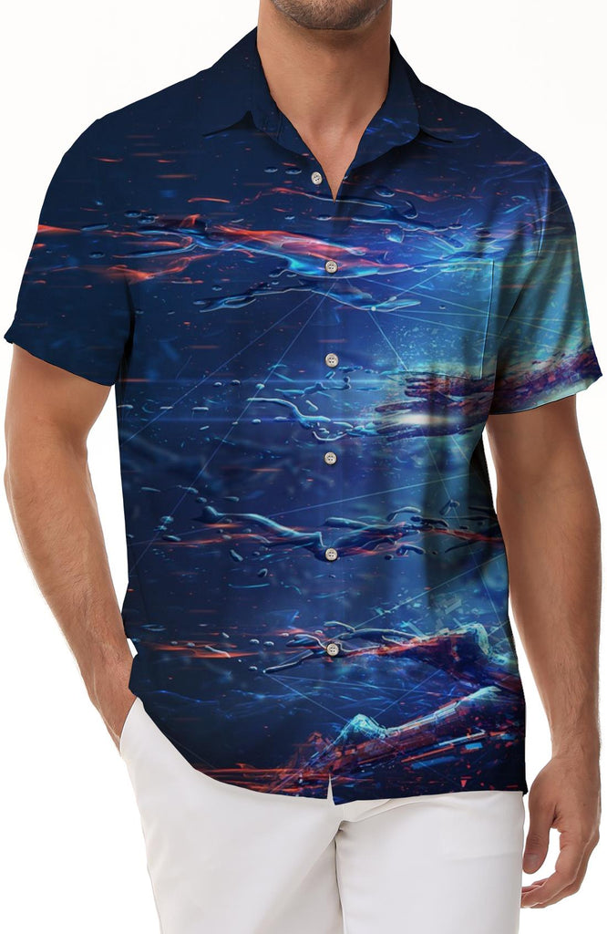 3D Printing Painting Floral Hawaiian Shirt Men's Lapel Vintage Street Shirt Men