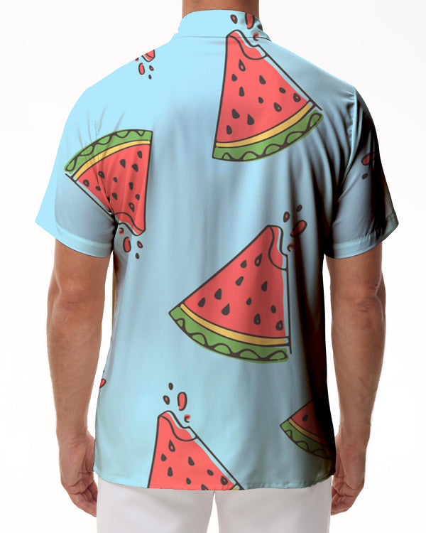 
Men's Watermelon Hawaiian Shirt Funny Men's Hawaiian Shirt Short Sleeve Button Down Summer
                