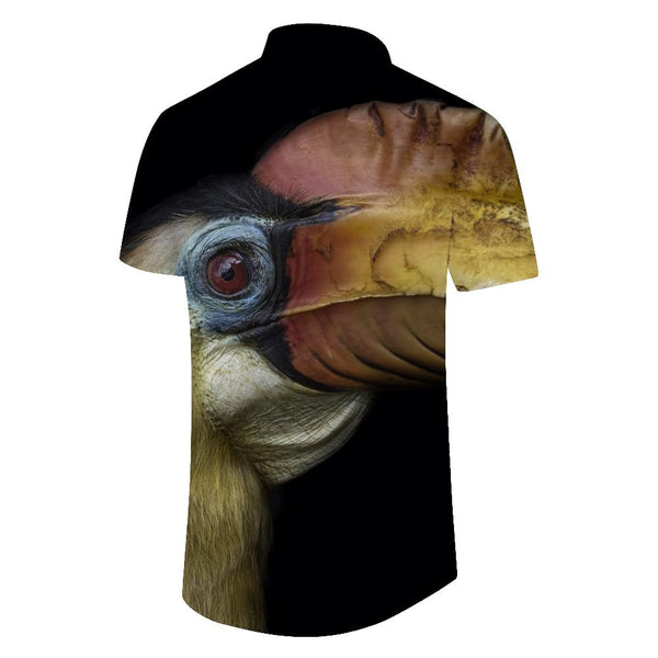 
Personalized Abstract Rap Style Bird Shirt Men Pocket Loose Classic Fashion Casual Hawaiian Tropical Button Lapel Short Sleeve Black
                