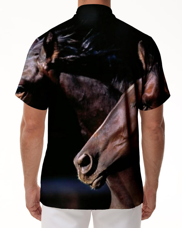 
Vintage Western Horse Mens Casual Button Short Sleeve Hawaiian Shirt Beach Top Retro
                