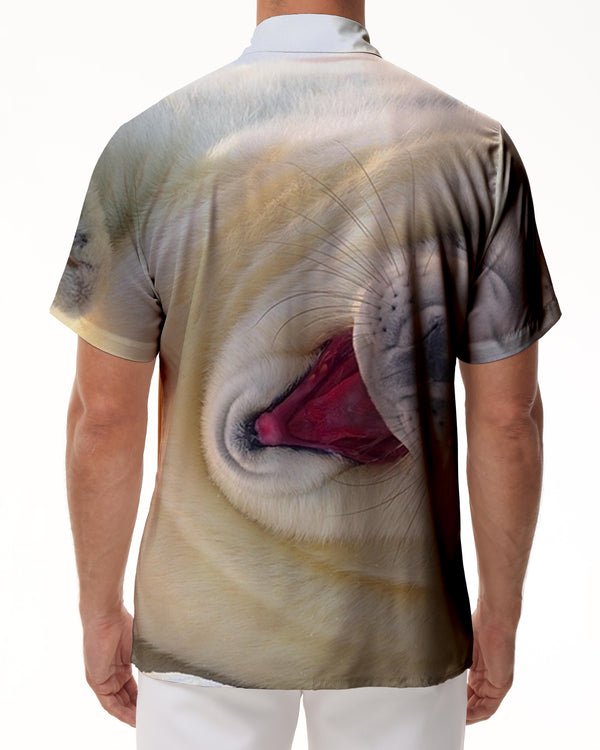 
Harp Seal Painting Print Men's Hawaiian Shirt Casual Button-Down Short Sleeve Tropical Summer Beach Short Sleeve
                