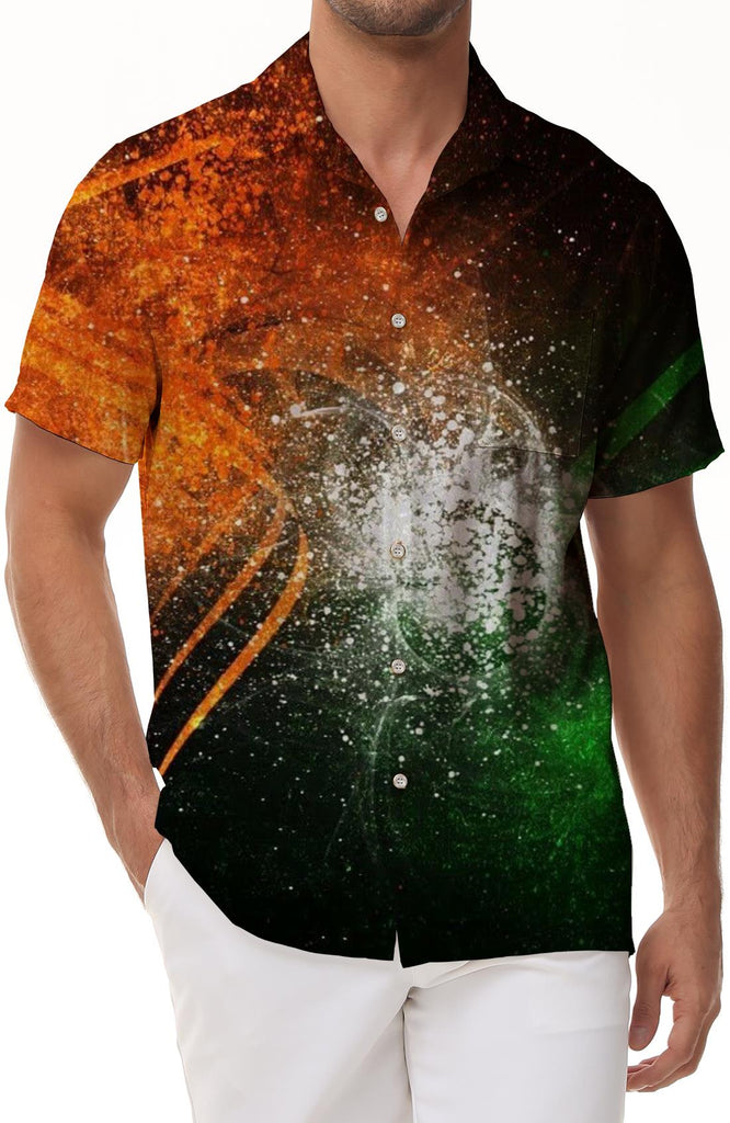 3D digital printing Hawaiian shirt fashion retro street loose casual short-sleeved shirt tops men