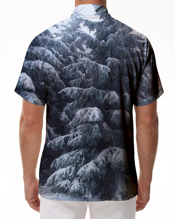 
Beach button short sleeve shirt men's summer casual short sleeve fashion Hawaiian lapel pocket short sleeve shirt print pattern
                