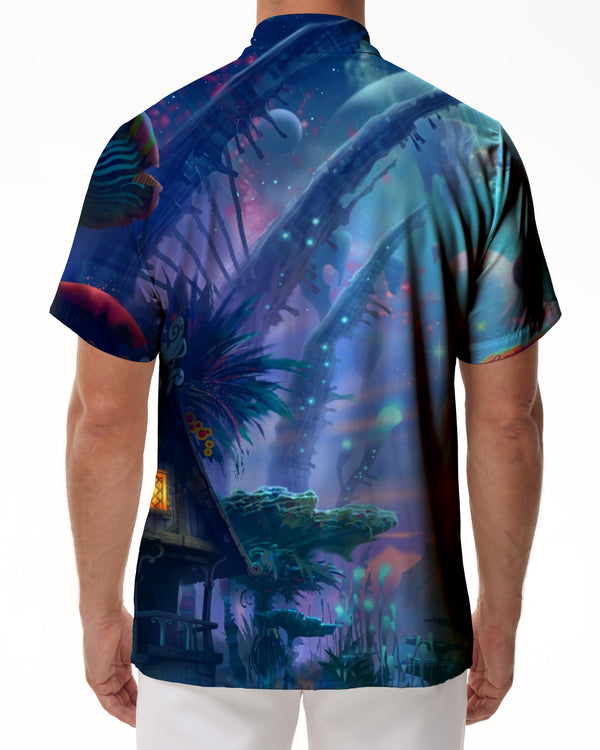 
Fairy Tale World Men's Loose Print Pattern Hawaii Four Seasons Tropical Fantasy Casual Street Outdoor Tops
                