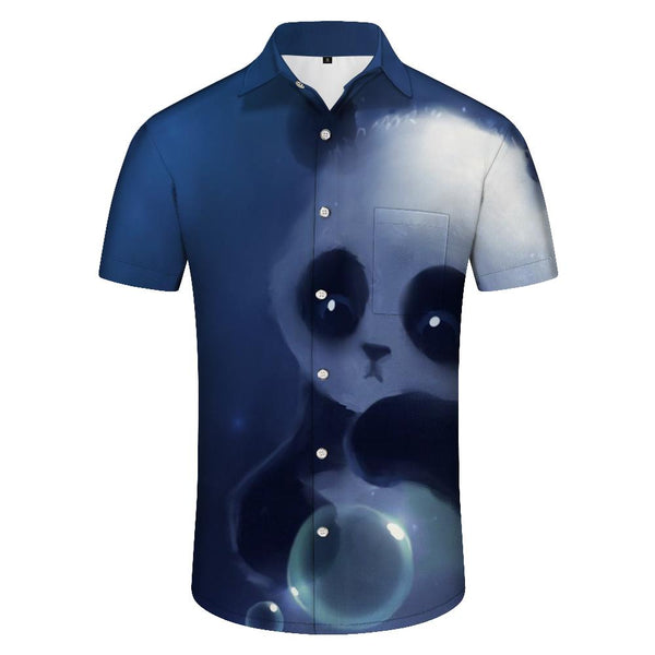 
Cub Panda Men's Casual Shirt Beach Hawaiian Shirt Short Sleeve Button-Down Shirt Top with Pockets
                