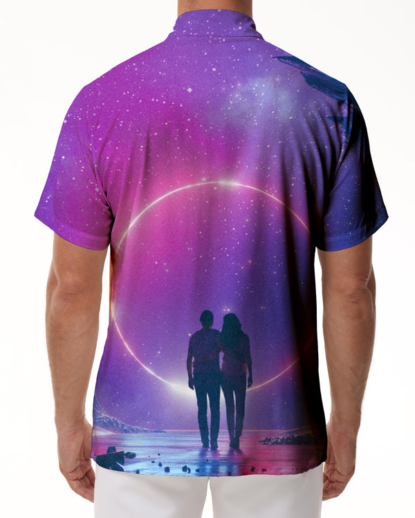 
Men's casual shirts trendy tropical summer wear vintage beachwear beautiful galaxy beautiful galaxy short sleeve shirt hawaiian button down
                