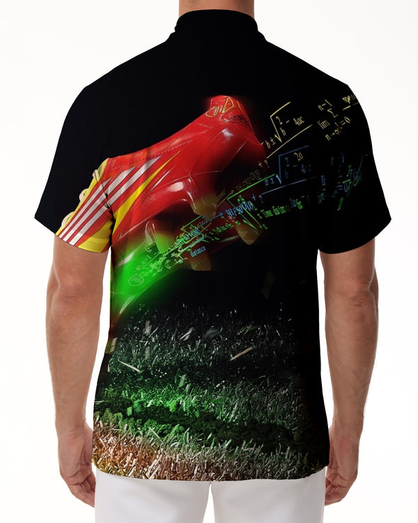 
3d digital printing men's pattern casual short sleeve Hawaiian button lapel four seasons men's fashion
                