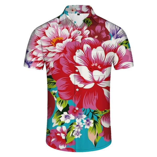 
Floral Hawaiian shirt men's sleeves printed casual button summer beach short sleeves casual loose daily travel vacation short sleeve shirt tops
                