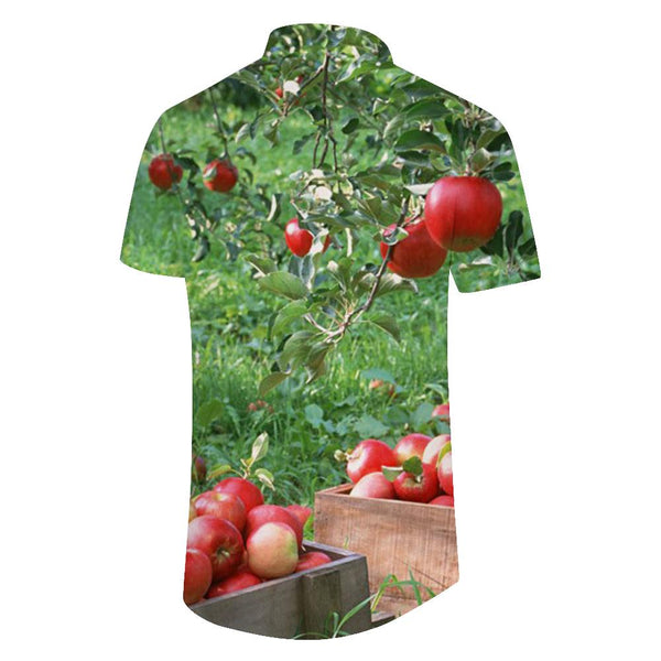 
3D printing water casual loose men's casual loose personality short-sleeved casual shirt button-down lapel fashion style short-sleeved shirt
                