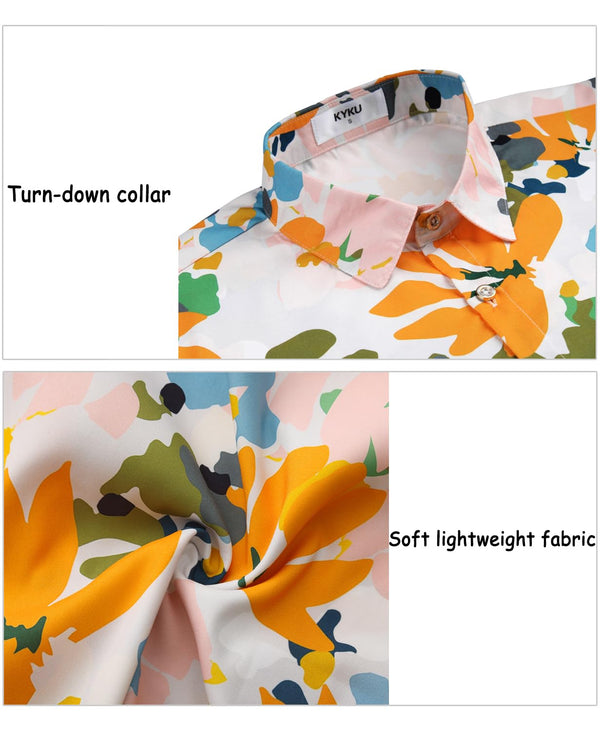 
Hawaiian Shit for Men Beach Summer Mens Buton Down Short Sleeve Shit Tropical Vacation Casual Clothes
                
