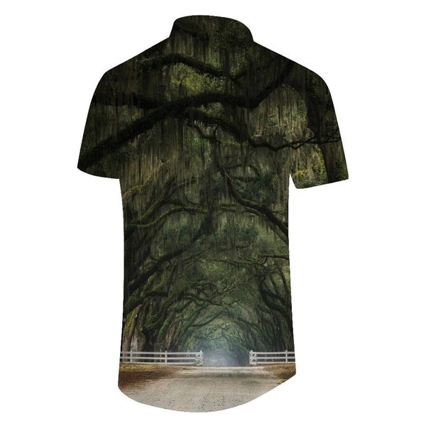 
Botanical Men's Button Down Short Sleeve Hawaiian Button Lapel Suitable for Vacation Loose Casual Beach Vacation Shirt
                