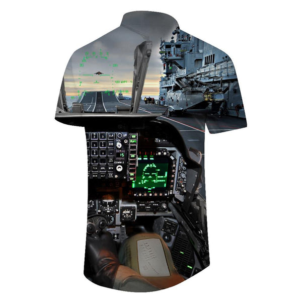 
Men's Airliner Cockpit Pilot Aircraft Short Sleeve Beach Shirt Hawaiian Shirt Summer Clothes Lapel Shirt Casual Tops Printed Business Clothing
                