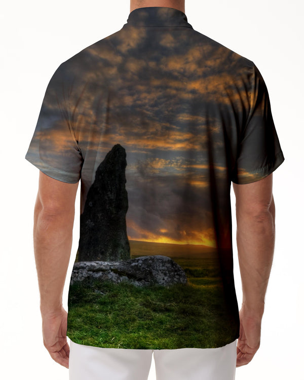 
Nature Scenery Sunset Shirt Men's Hawaiian Casual Short Sleeve Pattern Shirt Button Digital Printing
                