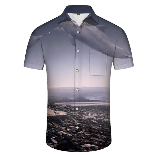 
Animal Dolphin Funny Mens Hawaiian Shirts Tropical Beach Style Shirts Funny Short Sleeve Button Up Shirts
                