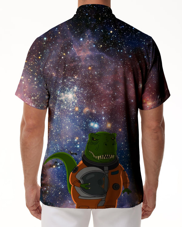 
Dinosaur 3D Printed Casual Men's Tops Casual Fashion Animal Simple Short Sleeve Hawaiian Lapel Button Pocket Short Sleeve Clothes
                