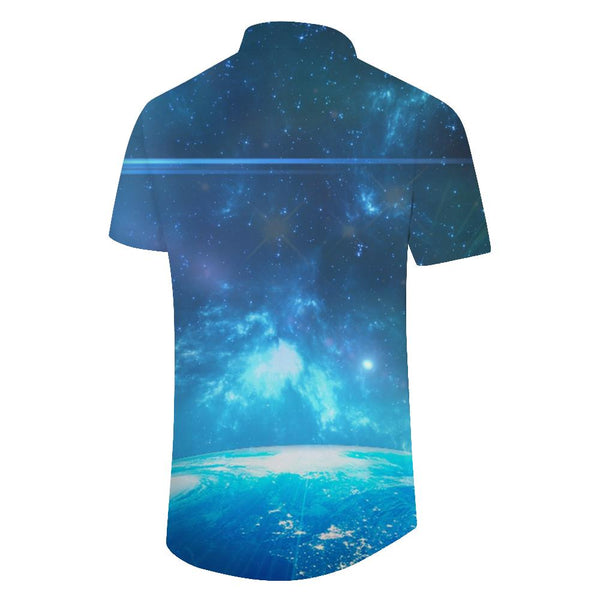 
Blue Universe Men's Street Rap Short Sleeve Casual Shirt Tropical Four Seasons Beach Shirt Hawaii Men's Short Sleeve Starry Sky
                