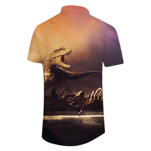 
Mighty Loose Short Sleeve Shirt Men's 3D Button Printed Beach Shirt Casual Hawaiian Shirt Tops
                