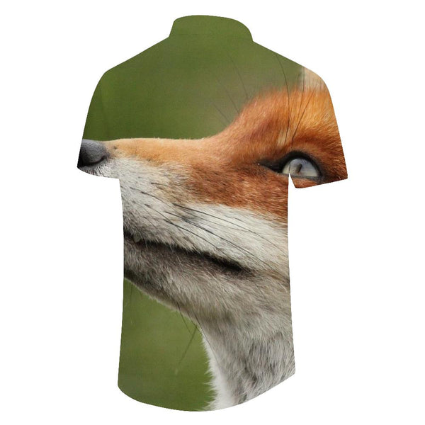 
Sly Fox Button Down Shirt Mens Casual Loose Short Sleeve Shirt Hawaiian Lapel Button Pocket Short Sleeve Shirt Tops Animal
                