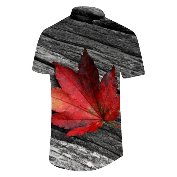 
Maple Leaf Men's Casual Loose Beach Seaside Short Sleeve Shirt Hawaiian Tropical Four Seasons Short Sleeve Shirt Beach Summer Essential
                