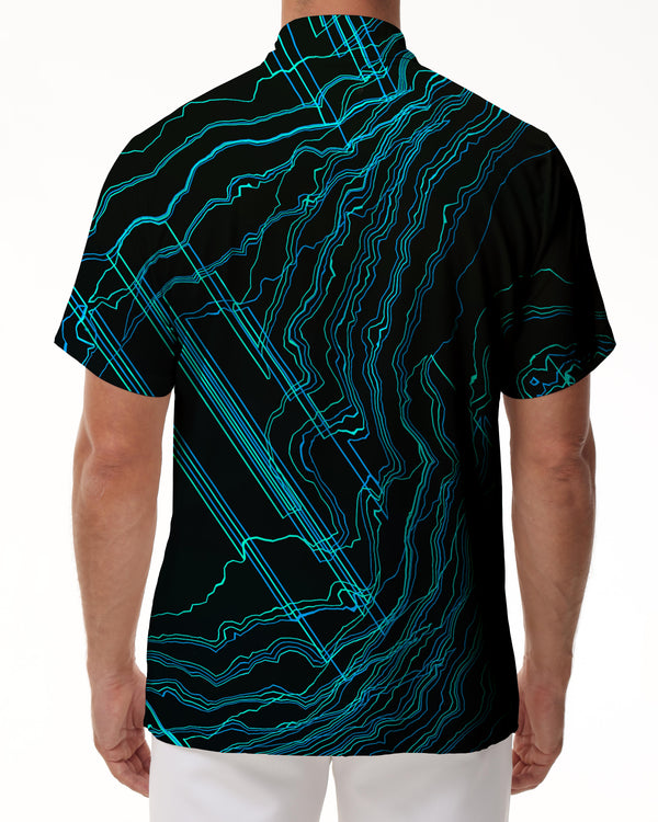
Pattern black design retro style fashion men's daily street Hawaiian button pocket short sleeve shirt 3d digital printing
                