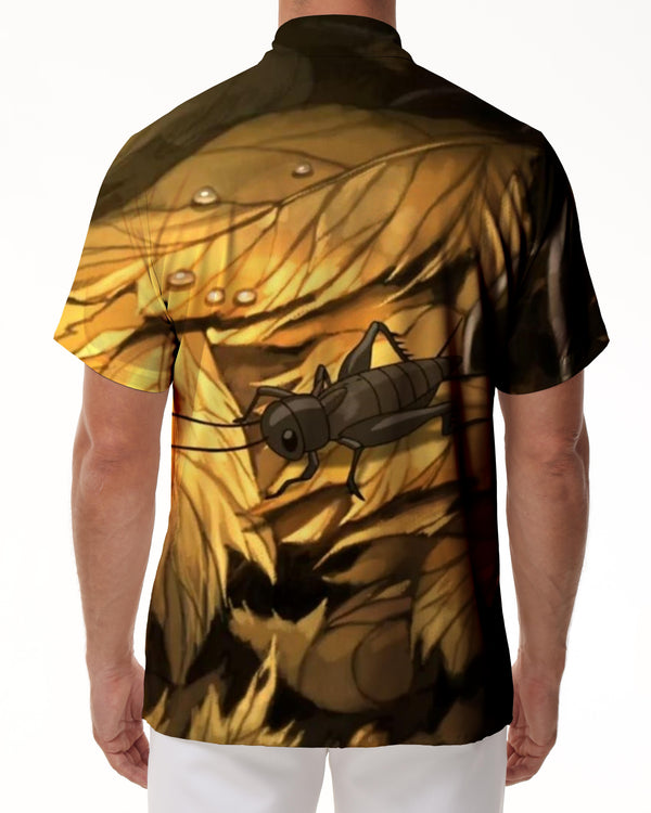 
Cicada Green Stem Habitat Mens Hawaiian Shirt Short Sleeve Button Down Hawaiian Shirt Fashion Short Sleeve Shirt Animal
                