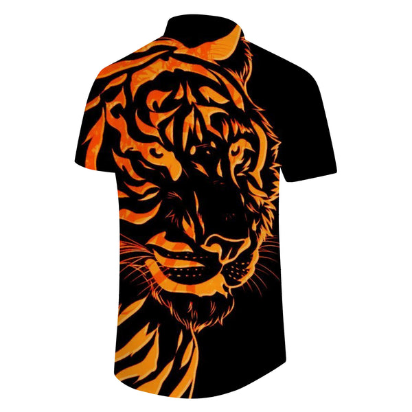 
Painted Tiger Men's Shirt 3D Printed Pattern Quick Dry Casual Summer Short Sleeve Novelty Short Sleeve Top
                