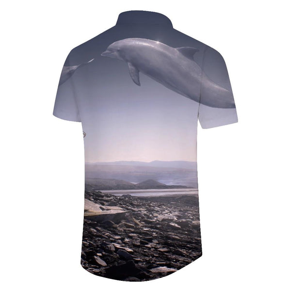 
Animal Dolphin Funny Mens Hawaiian Shirts Tropical Beach Style Shirts Funny Short Sleeve Button Up Shirts
                
