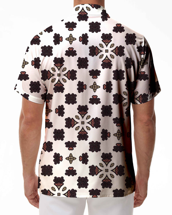 
Beach Party Mens Black and White Floral Shirt Top
                