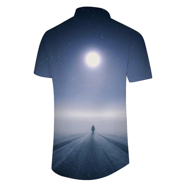 
Men's Galaxy Astronomy Hawaiian Shirt Blue Sky Stars Button Short Sleeve Shirt 3D Digital Print Beach Shirt Infinite Road
                
