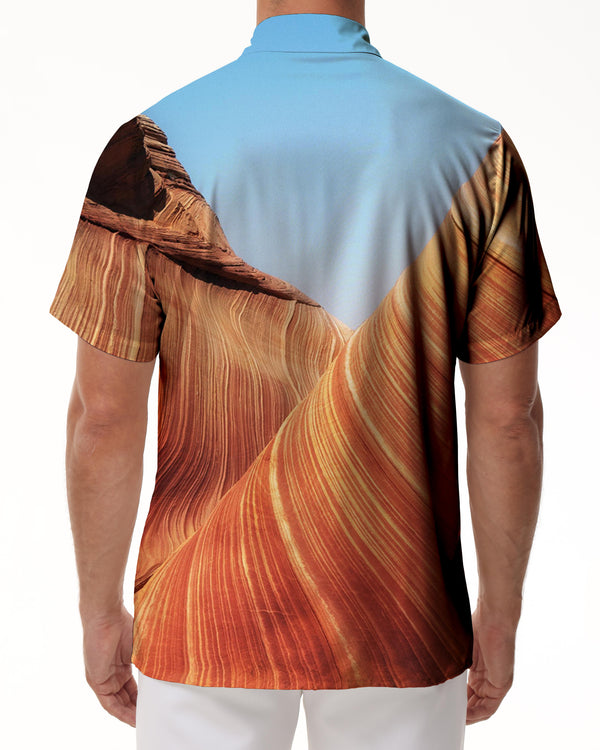 
Natural Canyon Landscape Mens Hawaiian Fashion Casual Button-Up Summer Short Sleeve Shirt Beach Outfit
                