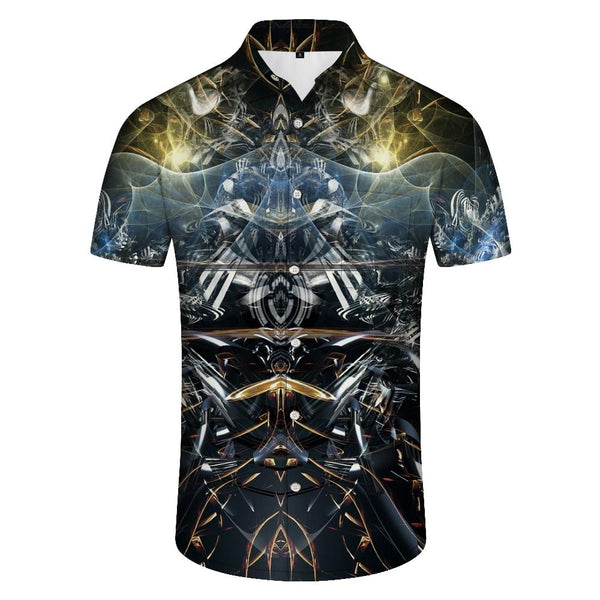 
Vintage Abstract Fractal Art Men's Shirt Fashion Hawaiian Casual Print Button Lapel Shirt
                