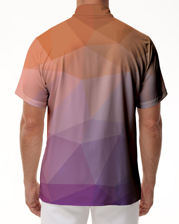 
Colorful personality travel casual men's summer print pattern Hawaiian button abstract geometric short sleeve beachwear shirt mixed color
                