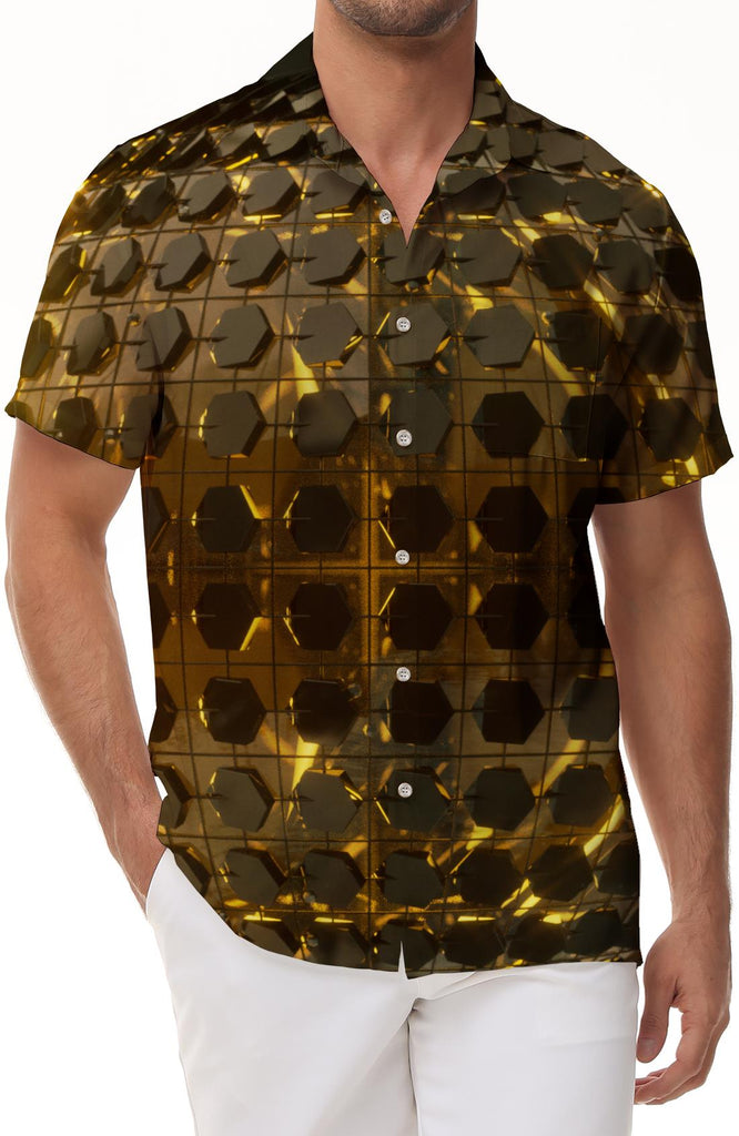 Fashion Optical Illusion Casual Men's Short Sleeve 3D Graphic Shirt Hip Hop Streetwear Printed Summer Tops Geometric